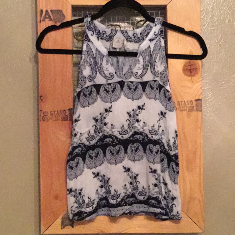 Navy V-neck tank top       #144